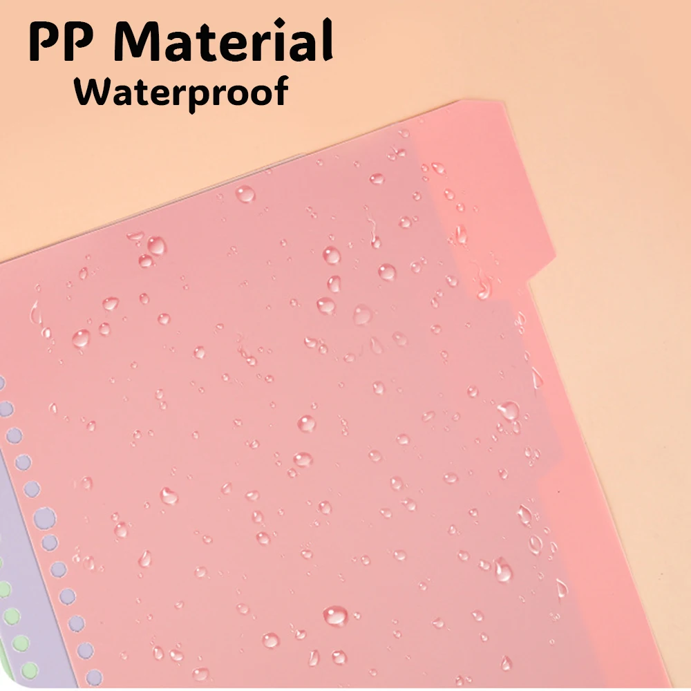 A5 A4 File Paper Divider Loose Leaf Index Page Separator 4pcs/set