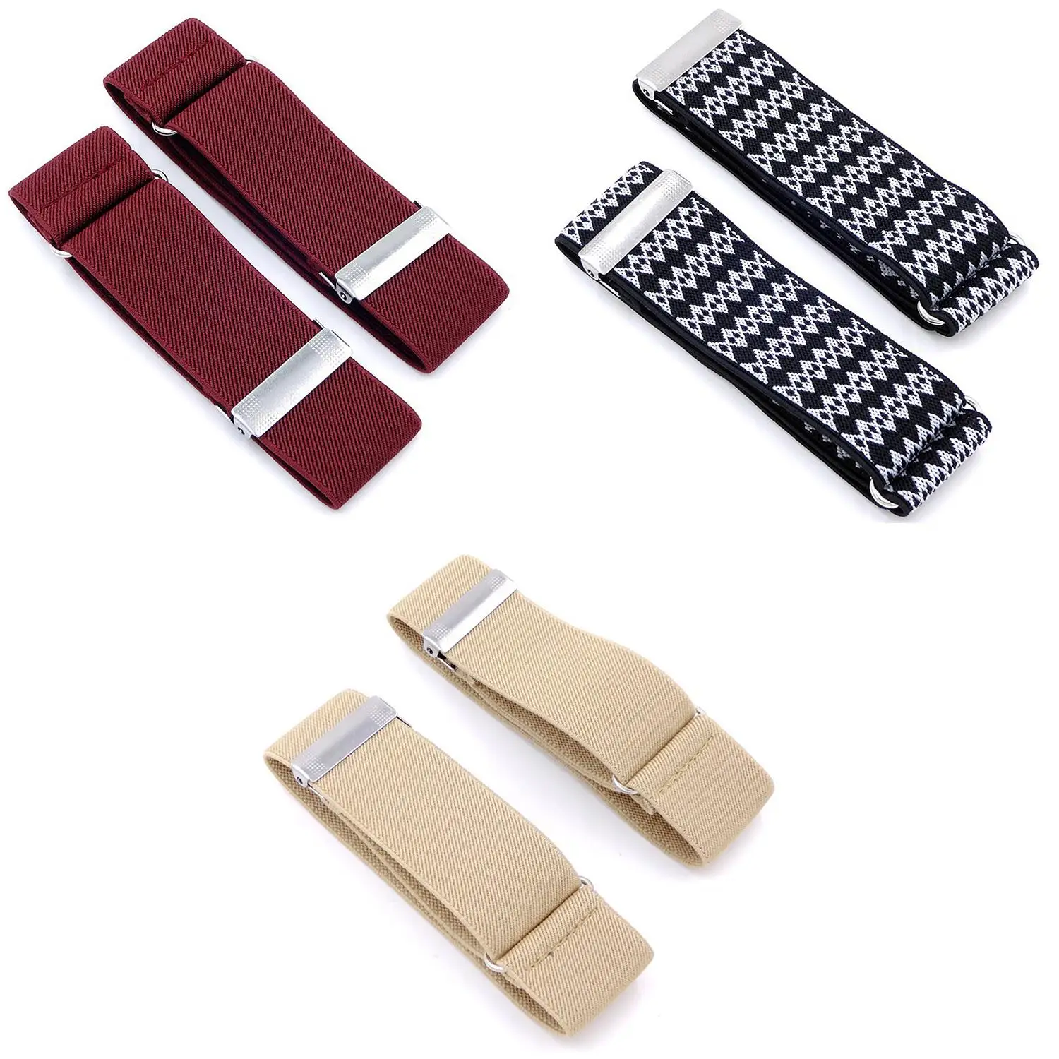 

1 пара эластичных регулируемых нарукавных повязок, противоскользящие держатели для рукавов рубашки, противоскользящий держатель для рукавов рубашки, аксессуары