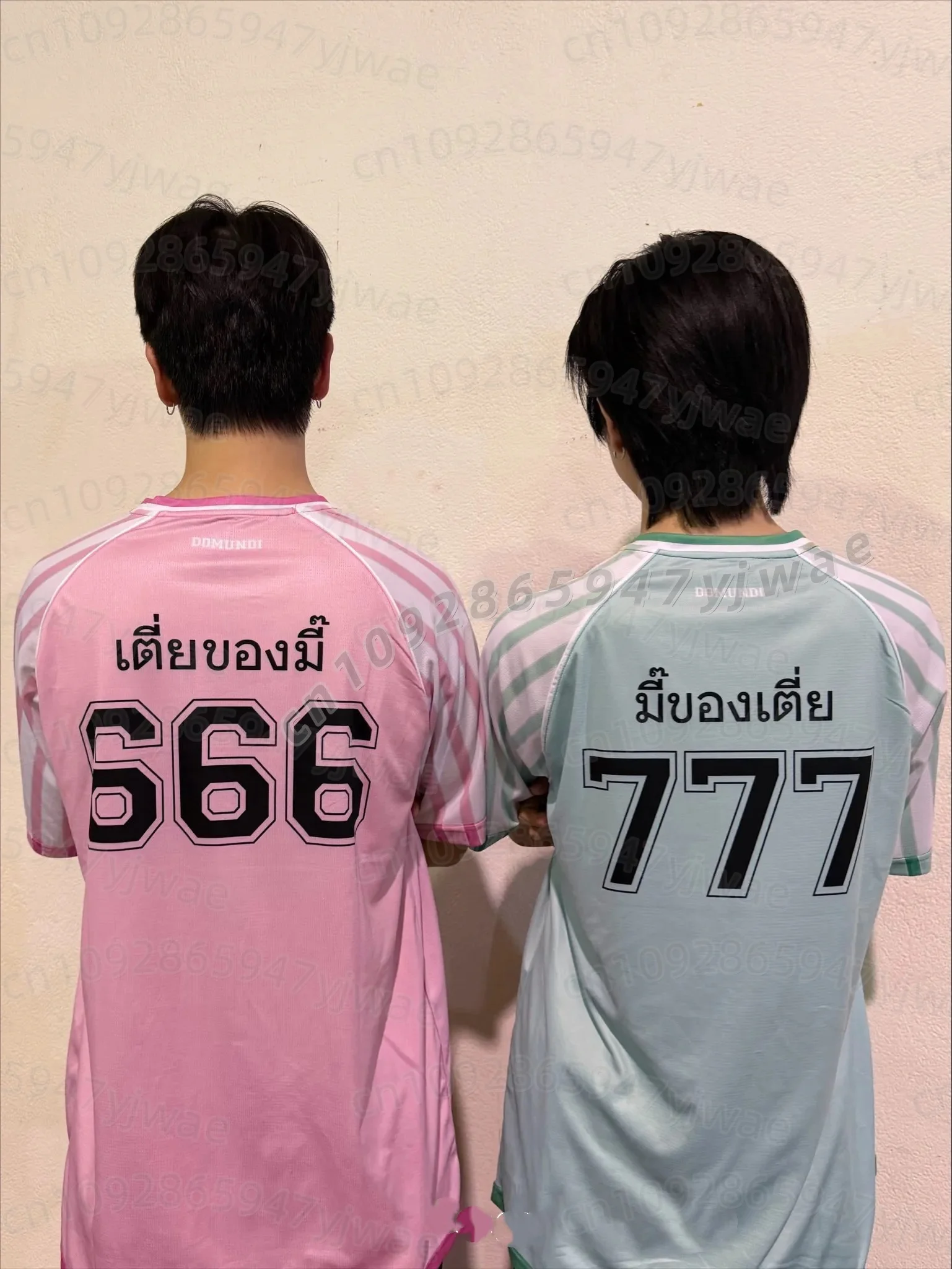2026 DAMEN Sommer Thailand Fans DMDSports Day Trikot Green Monster Pk Pink Power Shirt O-Ausschnitt 666 & 777 Print Damen T-Shirt – Detail 7