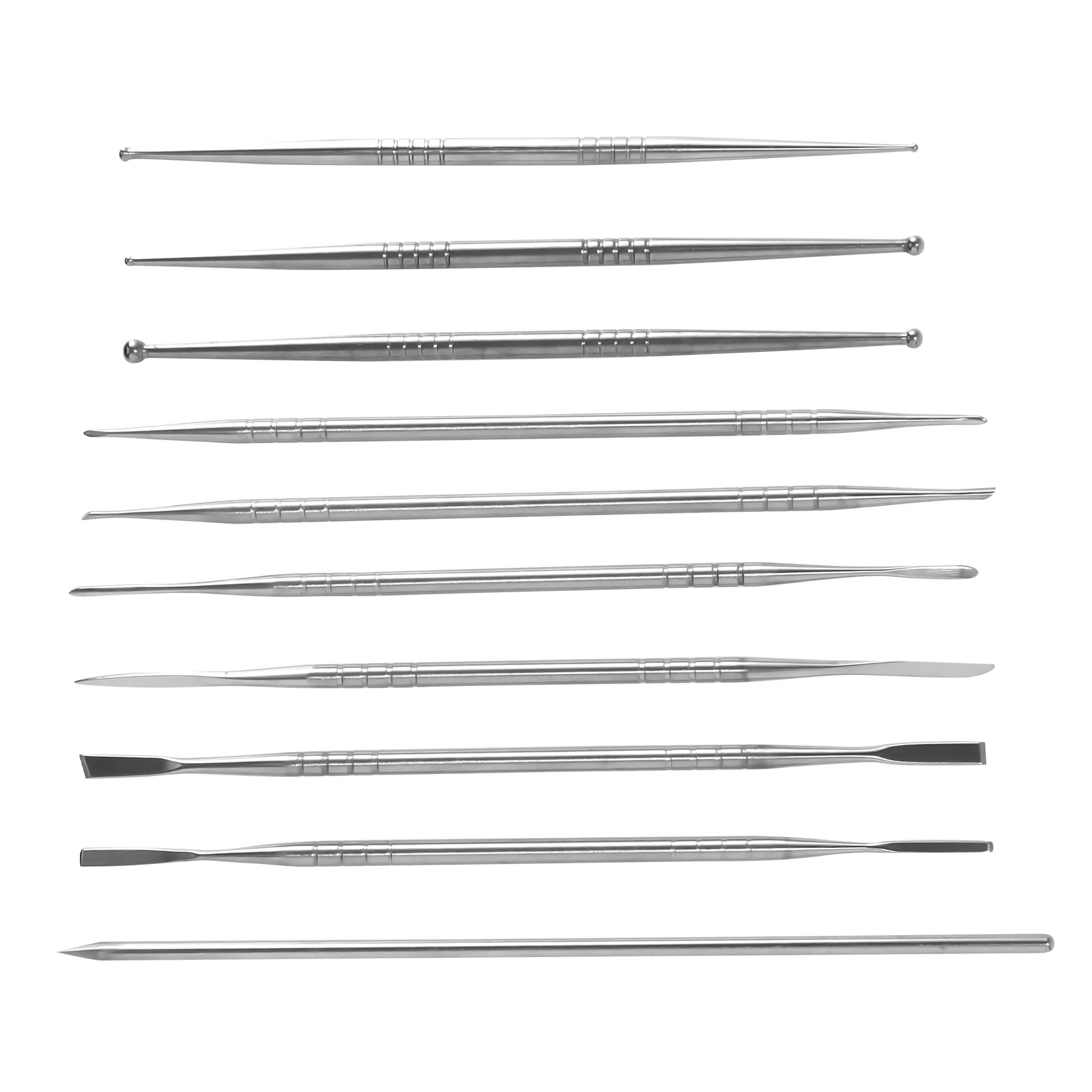 AA76-10Pcs Stainless Steel Clay Sculpture Engrave Tools For Modeling Carving Crafts Sculpting Tools