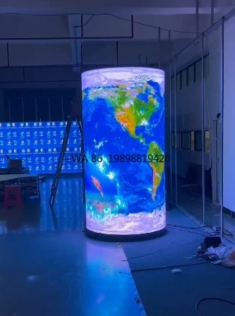 Led Outdoor P4 Flexible Screen Led Display Module Outdoor Advertising Electronic Screen Curved Cylindrical Advertising Screen