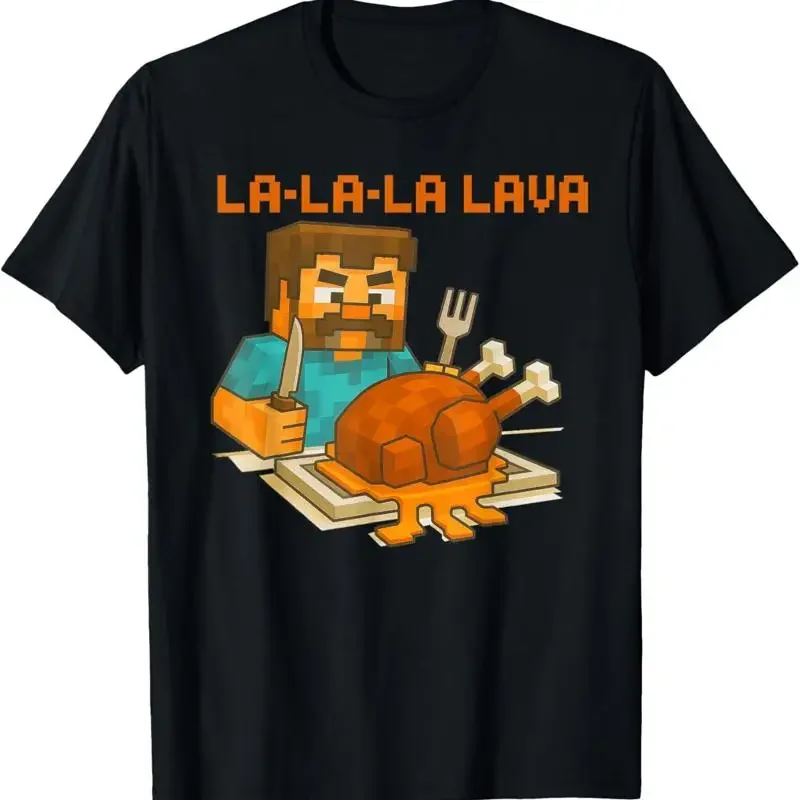 Lalala Lava Make Some Chicken Pixel Art Gamer T Shirt