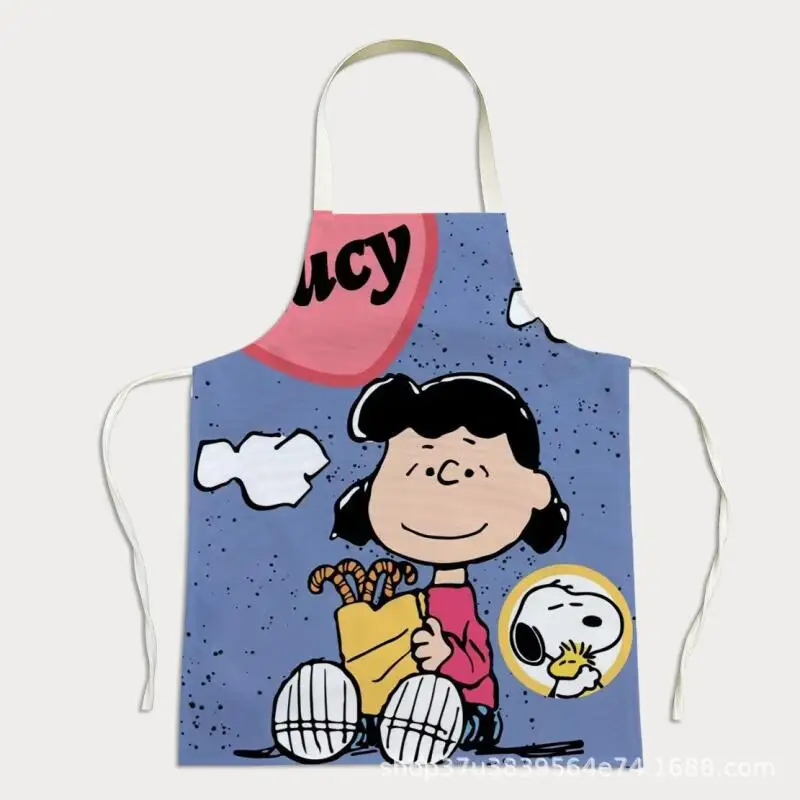 Snoopy Graffiti Waterproof Stain Resistant Apron Parent-Child Cooking Coverall Adult Kitchen Protective Garment Wholesale Supply