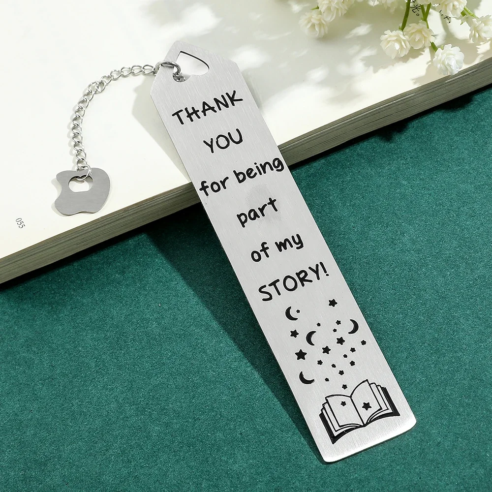 “Thank You for Being Part of My Story!” Stainless Steel Bookmark Readings Tool Stationery Festival Gift for Book Lovers Bookworm