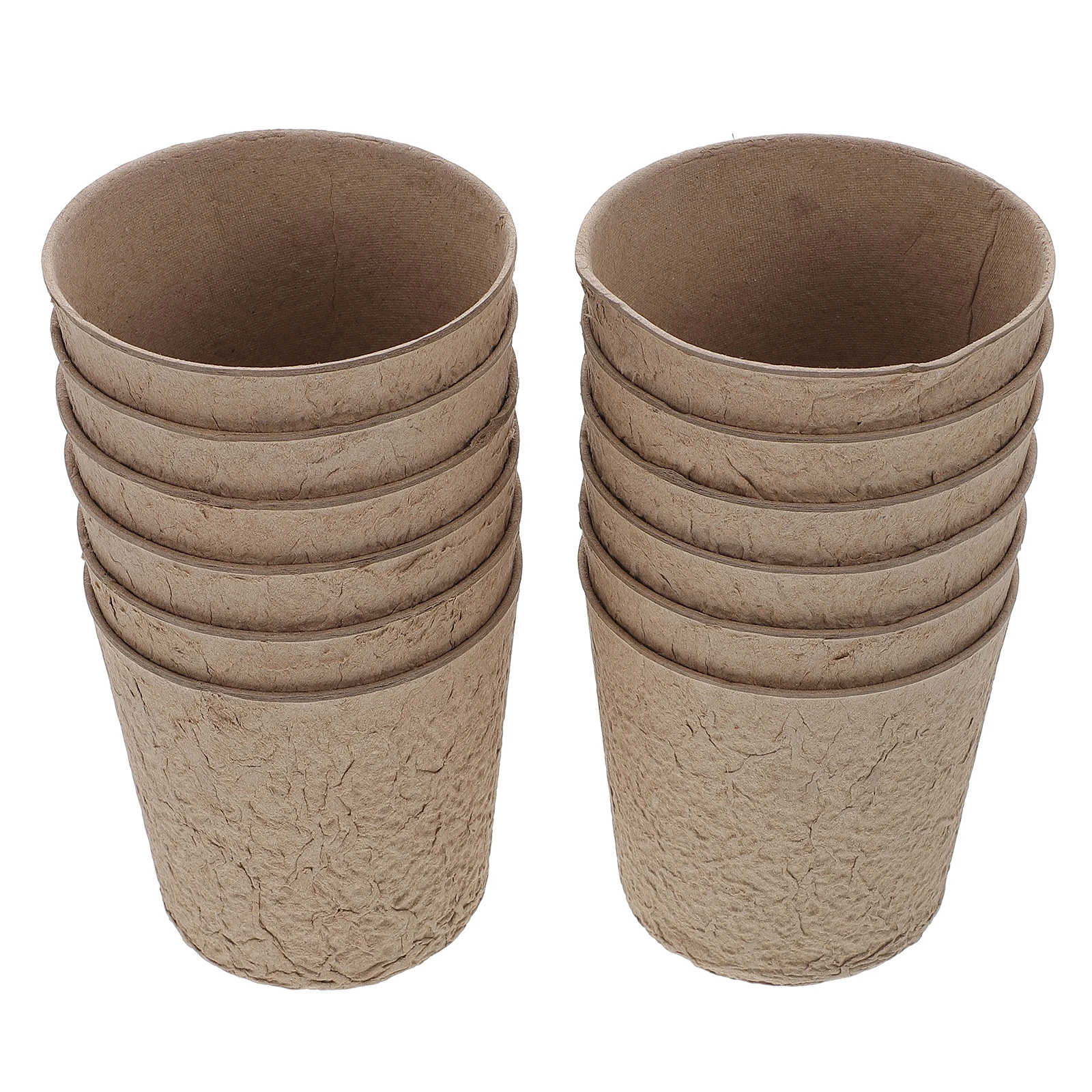 

12 Pcs Nursery Cup Kit Plant Pulp Seedling Vintage Style Container Pots for Plants