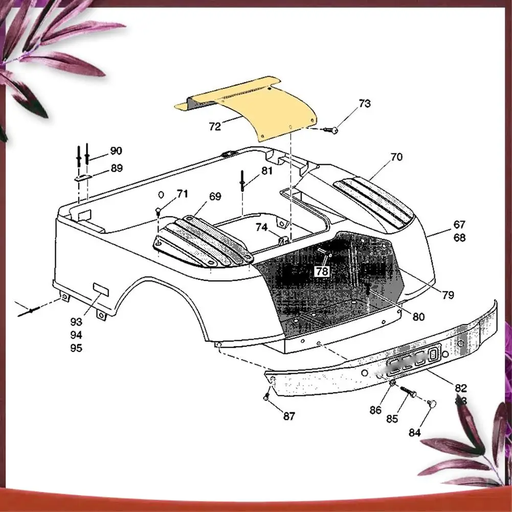 

Durable For Access Panel Motor Engine Cover EZGO Medalist TXT Golf Cart 1994+, 71320-G01