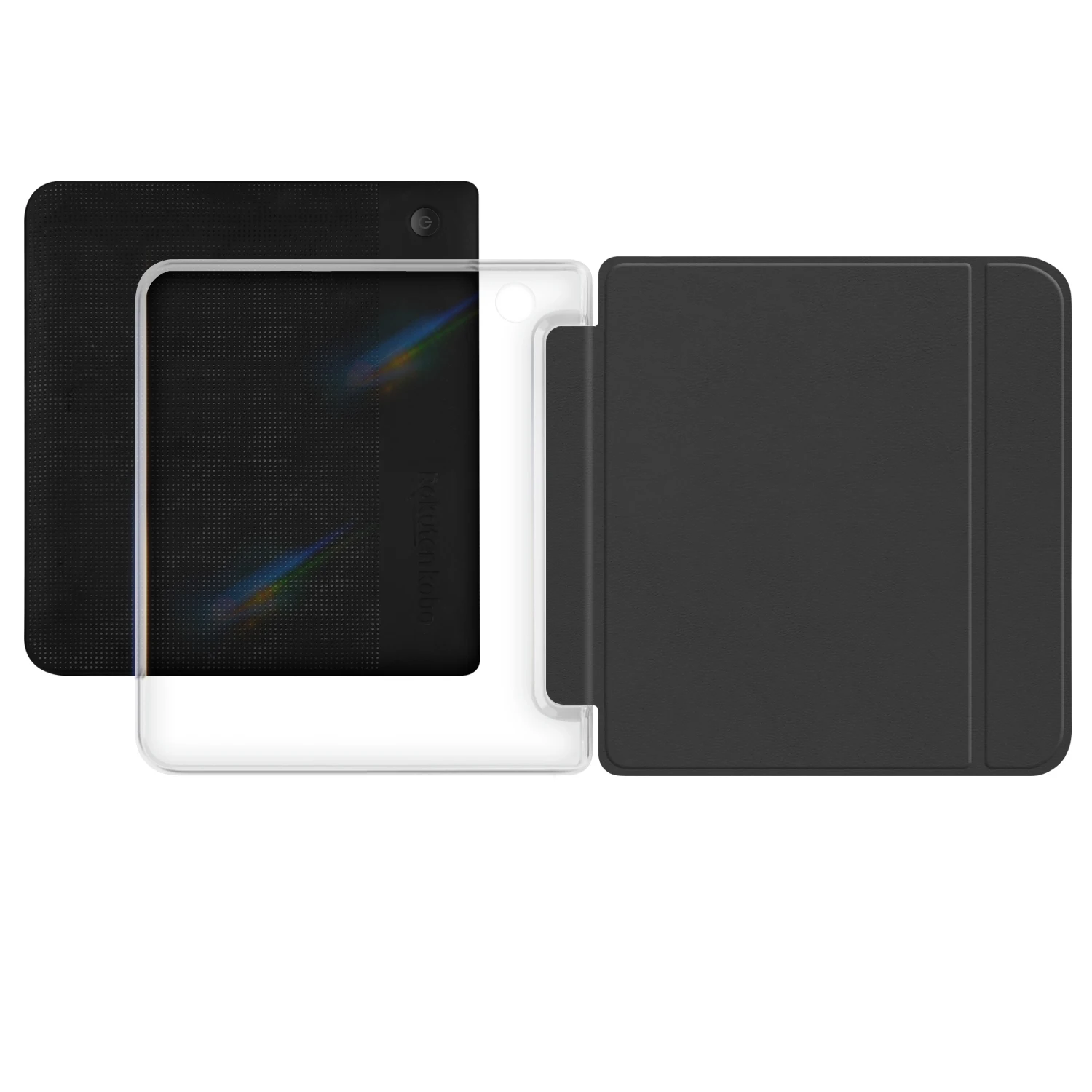 Custodia Flip Cover in pelle PU con retro trasparente per Kobo Libra 2 Custodia Kobo Libra Color