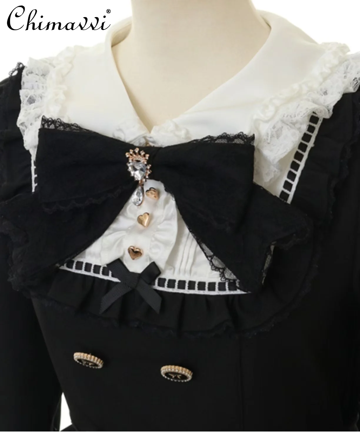 Liz japonês outono primavera nova dupla camada de renda emendada manga longa bonito vestido xadrez menina das mulheres doce arco lolita vestidos curtos