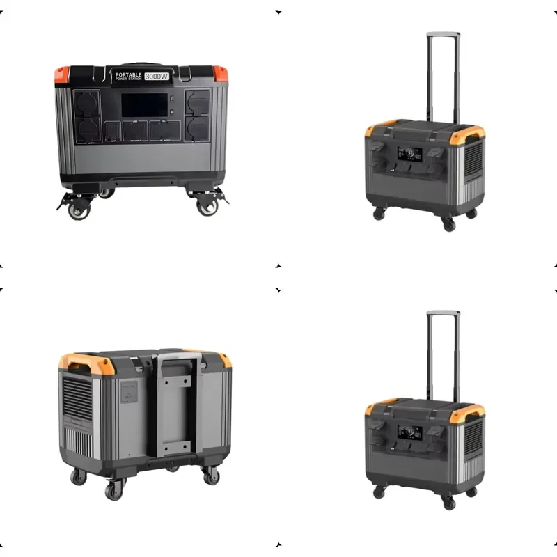 Outdoor Power Storage Supply Mobile Power Bank Equipment Solar Panels to Recharge Portable Power Station with a Carry Handle