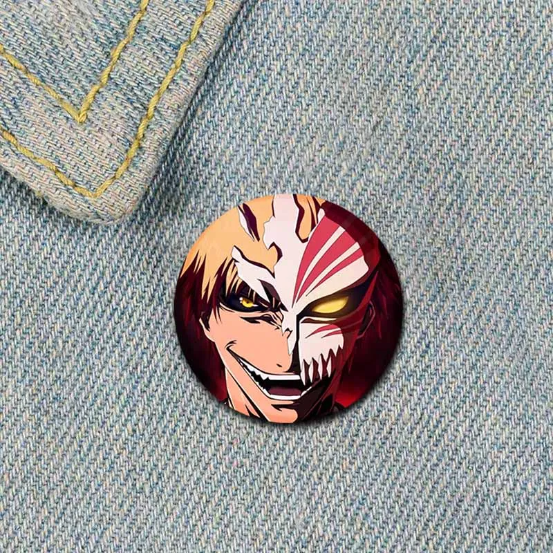 Fashion Jewelry Accessories Bleach Brooch Pins Anime Figure Rukia Renji Byakuya Kuchiki Byakuya Sajin Renji Shuuhei Badge Gifts