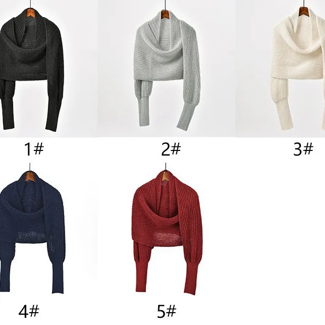 ผ้าคลุมไหล่สีพื้น สไตล์ฤดูใบไม้ร่วงใหม่ แขนเสื้อทรงครอสแบทวิงแบบไม่สมมาตร เสื้อคลุมทับด้วยเสื้อสเวตเตอร์ถักแบบลำลอง แบบสั้นๆ.