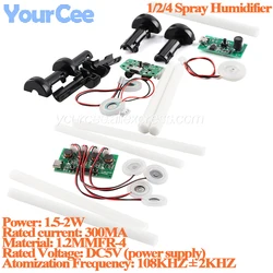 Mini humidificateur USB de type C, brumisateur à 4 canaux, brumisateur et pilote de carte de circuit imprimé, atomiseur oscillant à ultrasons, technologie