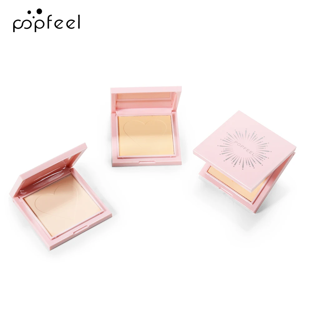 POPFEEL Face Setting Powder Compact - Waterdichte oliecontrole, ultrafijne textuur voor een lichtgewicht vlekkeloze afwerking, EasyTouch-Ups