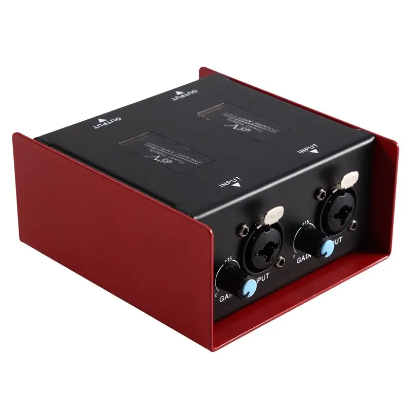 A69P-Wired Dynamic Handheld Microphone 48V Amplifier Portable Personal Headphone Monitoring Amplifier Volume Control