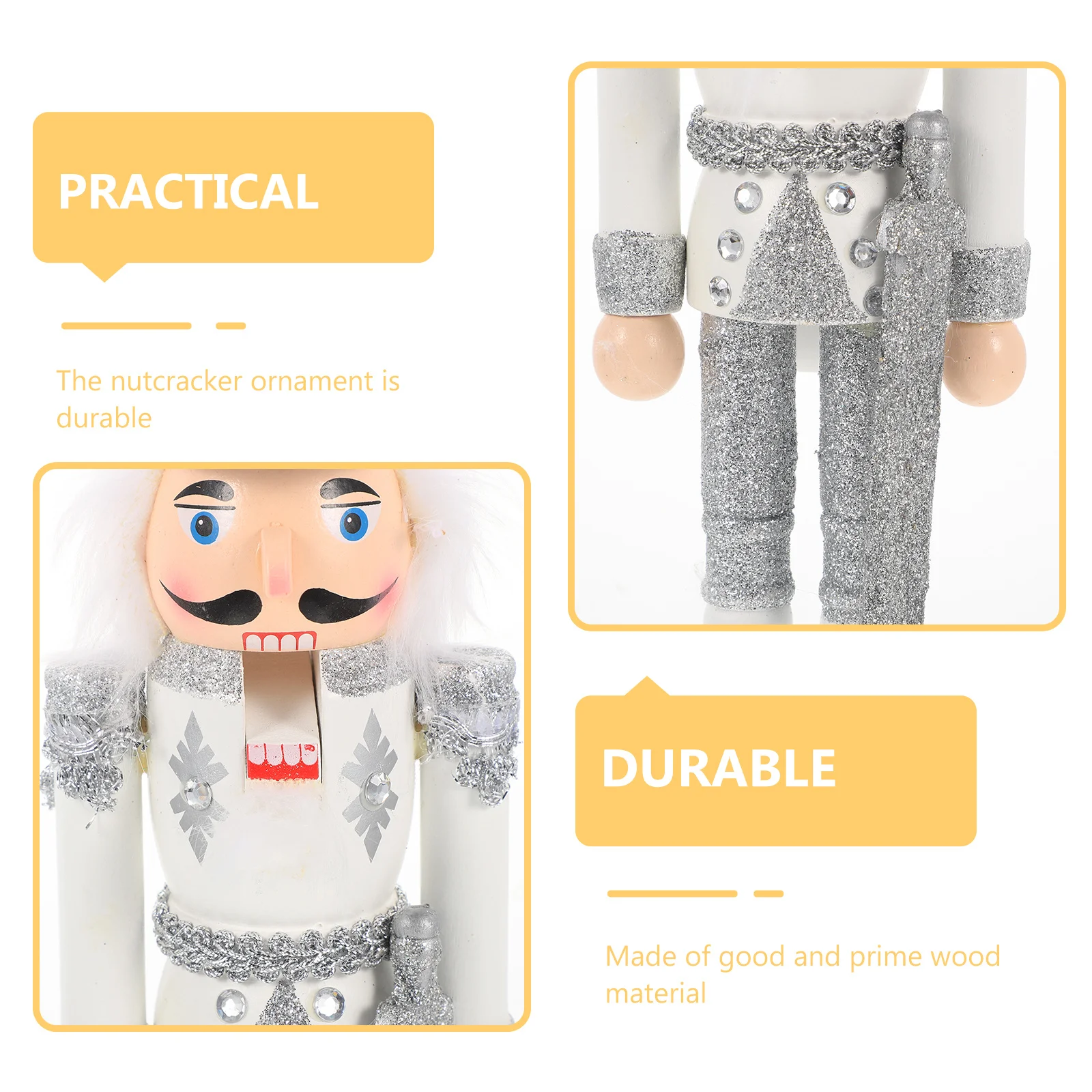 

Christmas Nutcracker Figure Wooden Ornament Xmas Tabletop Decor Desktop Holiday Party Decoration Craft Wood Nutcrackers For