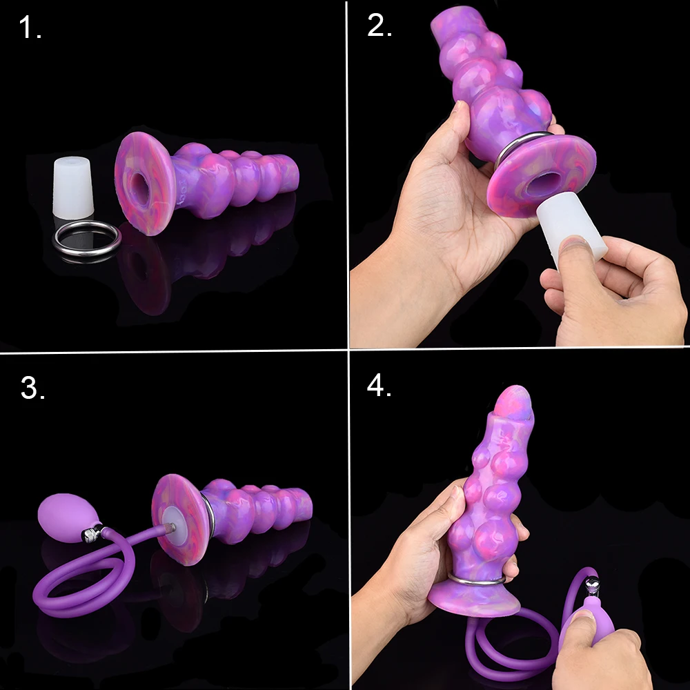 YOCY Pneumatic Ovipositor Lay Eggs Anal Plug Silicone Knot Dildo Female Vaginal Masturbator Sex Toys For Adult Couple Sexy Shop 5