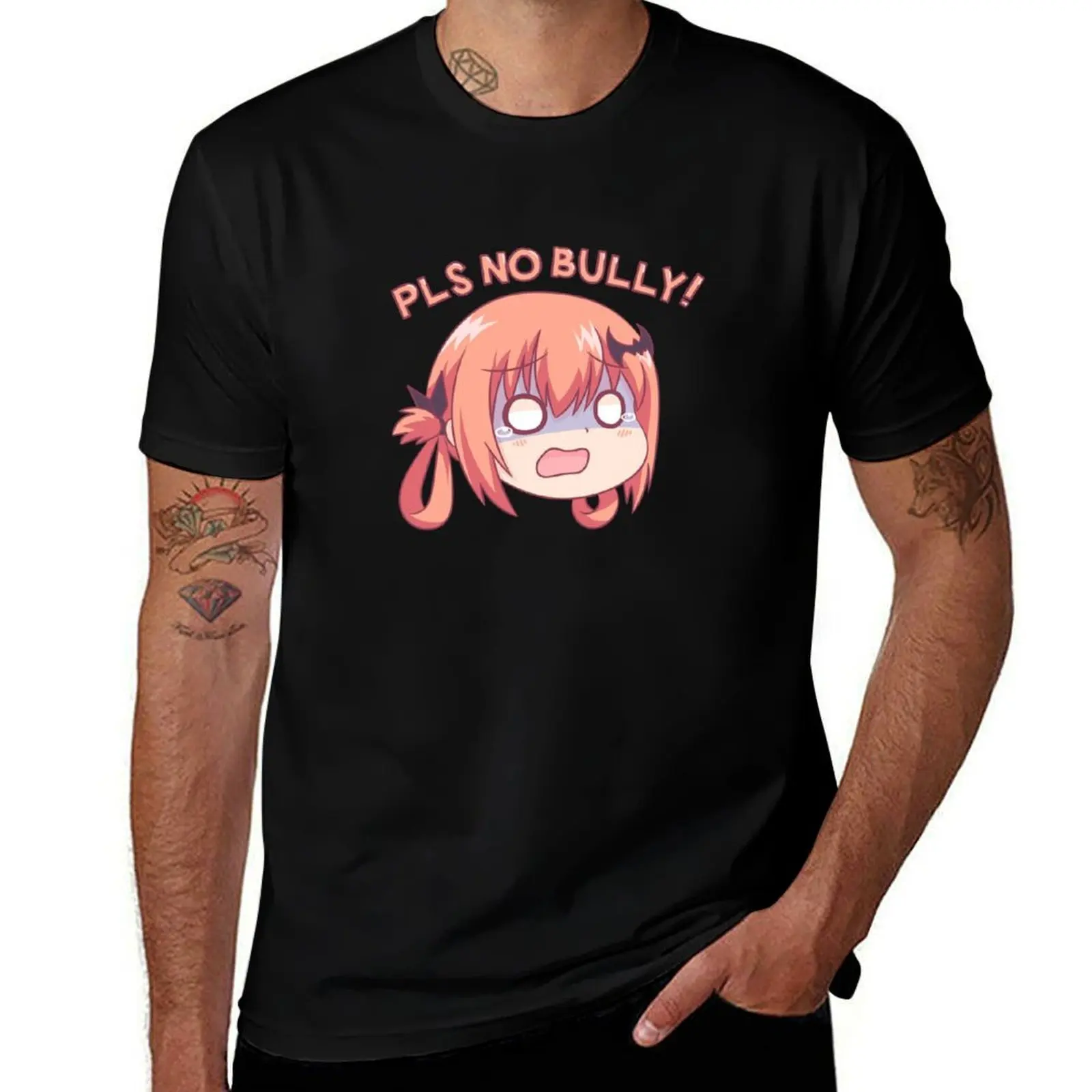 

PLS NO BULLY! T-Shirt Plus Size Solid Color T-Shirt