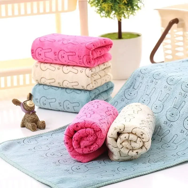 Cute Rabbit Baby Infant Newborn Bath Towel Washcloth Bathing Cloth Soft