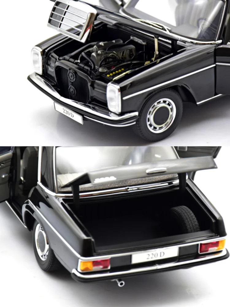 Autoart 1:18 220D W115 Limousine Alloy Fully Open Simulation Limited Edition Alloy Metal Static Car Model Toy Gift