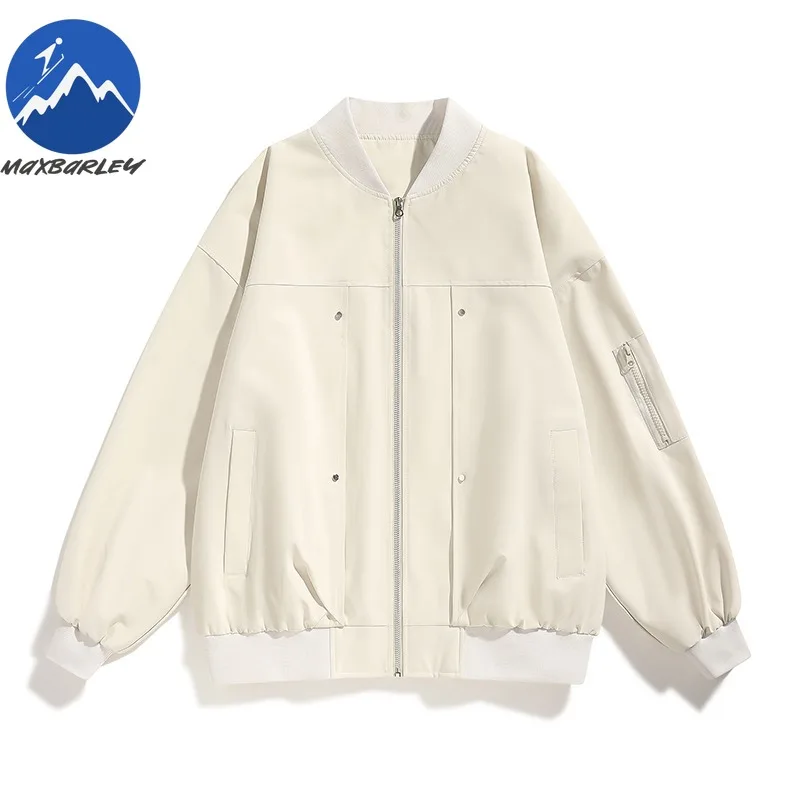 Maxbarley Vintage Male Jacket 2025 Autumn Fashionable Camping Windproof Coat Hip Hop Streetwear Premium Quality Casual Outerwear