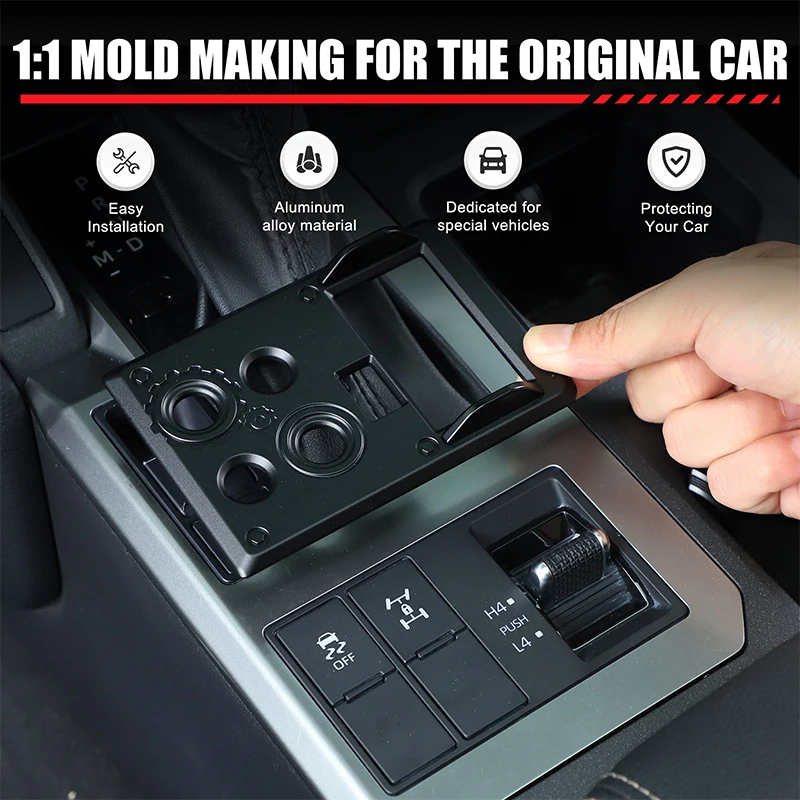 Aluminum Alloy Differential Lock Button Panel Trim For Toyota Land Cruiser 250 Prado LC250 2024-2025, Interior Car Accessories