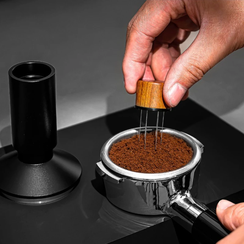 موزع القهوة من الفولاذ المقاوم للصدأ 2 في 1 مع محرك إبرة مغناطيسي لإسبريسو بورتافلتر 58 مم #2