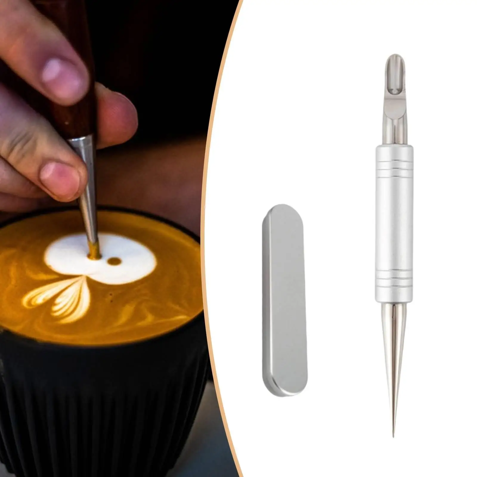 Latte Art Pen Decorating Pen Accessories Sturdy Professional Drawing Tool for Cafe Kitchen Bar Cappuccino Caramel Macchiato