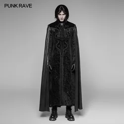 Punk Rave Gothic Night Black Count Retro Death Vampire Cloak Long Coat Cosplay Performance Clothing WY934