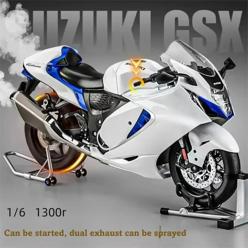 

Super large 1:6 alloy die-casting motorcycle model ignition spray simulation motorcycle toy decorations birthday gift