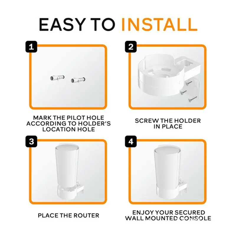 AA63 حار جدار جبل ل TP-Link ديكو X90 X95 XE200 واي فاي 6 جدار جبل قوس مع منظم الكابلات المنزل شبكة واي فاي نظام