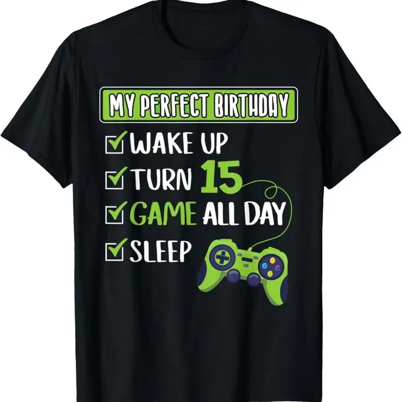 15 Year Old Birthday Gamer 15th Perfect Gaming For Boys T Shirt