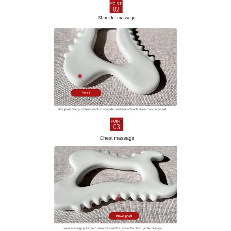 Outils de Guasha pour le visage, outils de Guasha pour le visage, masseurs de visage, planche grattoir en céramique pour