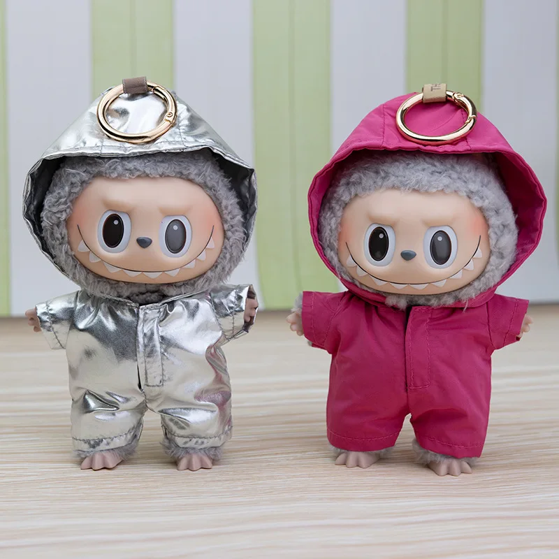 

Labubu 1-3 Gen Doll Clothes Outdoor Windbreaker Jacket Waterproof Jacket Set for Vinyl Plush Dolls & Pendant Decor