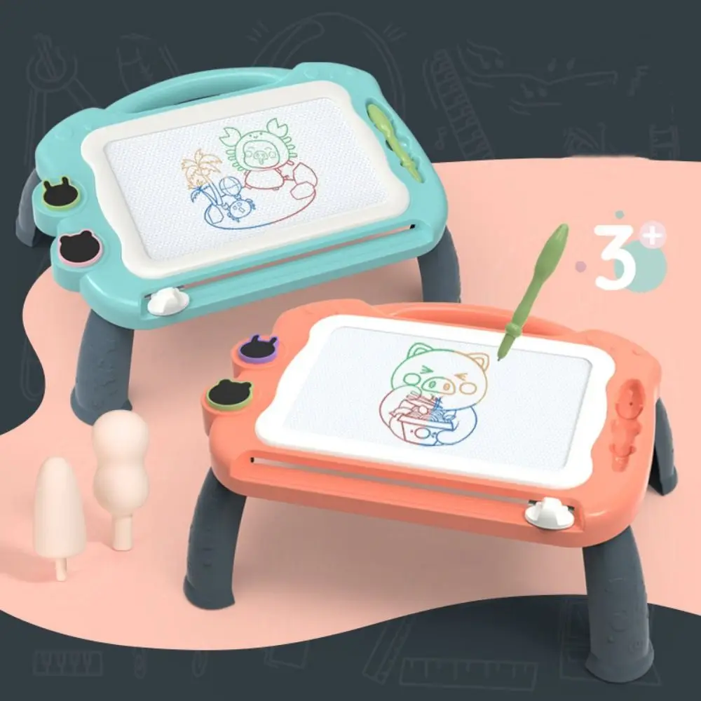 Tavolo da disegno magnetico colorato Tavolo da scrittura Gamba Doodle Board Giocattolo Blocco cancellabile Lavagna magnetica cancellabile per graffiti Scuola materna
