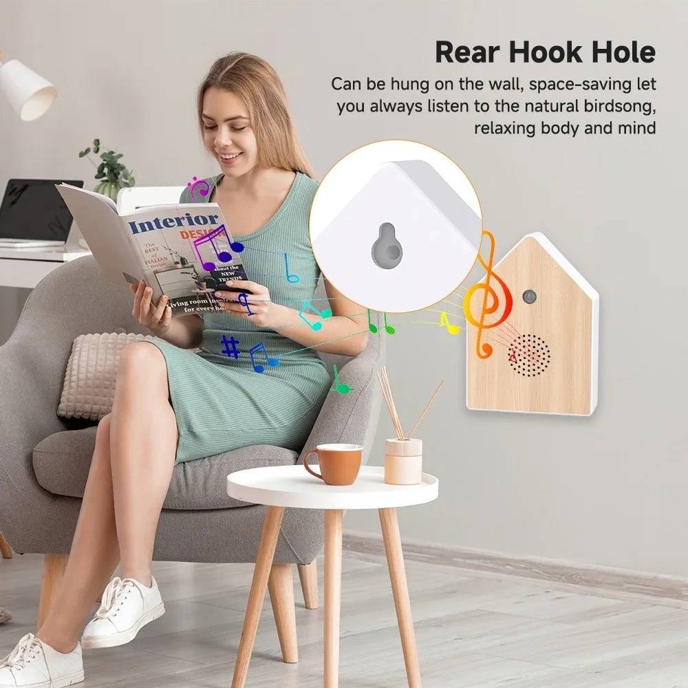 Realistic Bird Chirping Sound Bird Sound Music Box Lightweight Portable Bird Chirping Sound Box Motion Sensor Table/Wall Mount