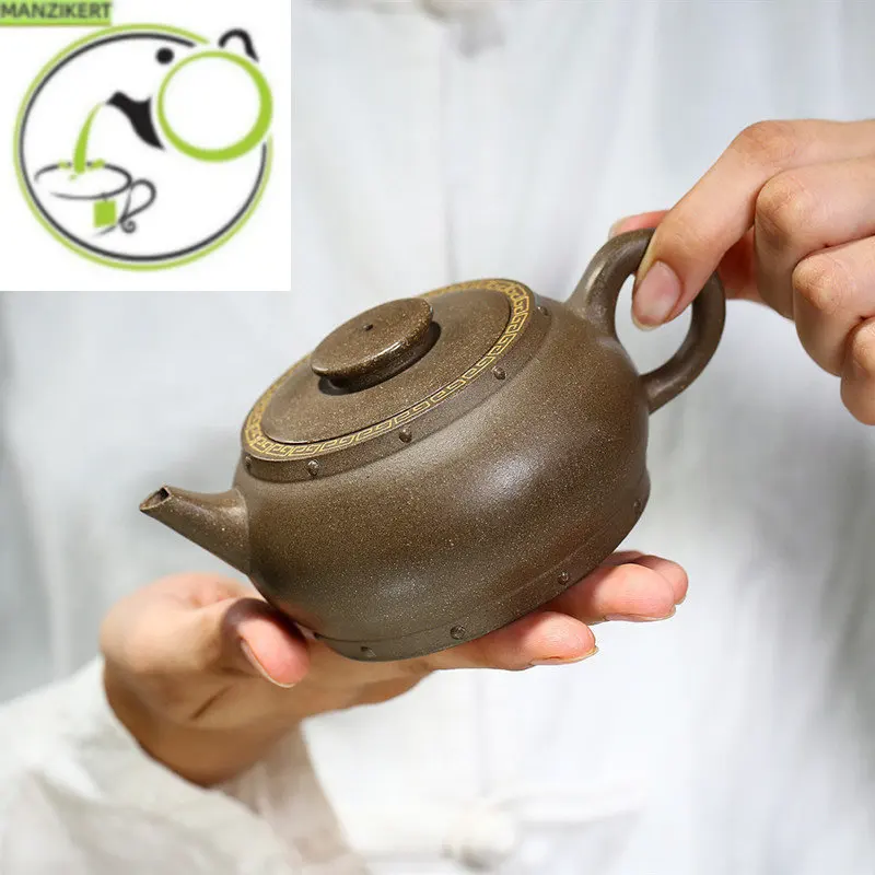 

Household Boutique Zisha Tea Pot Customized Raw Ore Section Mud Teapot Yixing Purple Clay Filter Kettle Tea Sets Gifts 230ml