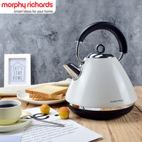 MORPHY RICHARDS Electric Kettle 1.5L Stainless Steel Fast Boiling Water Boiler Kitchen Home Appliances MR7076A