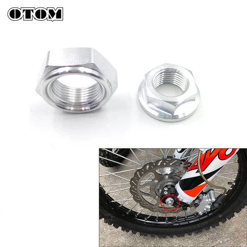 Imagen 1 del producto OTOM motocicleta M16 tuerca de eje trasero delantero M22 7075 tuerca hexagonal de bloqueo automático de aluminio tornillo de bloqueo de inserción para HONDA CRF YAMHA KAWASAKI KX