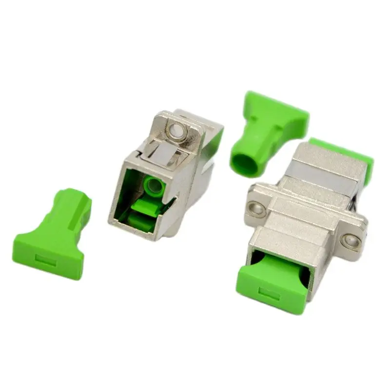 Adaptador de Metal de fibra óptica, Conector de 10 piezas, acoplador de brida SC, modo único, multimodo, General, venta al por mayor, envío gratis a Rusia