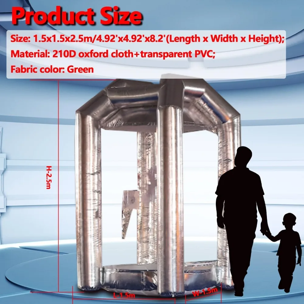 송풍기가 있는 실버 풍선 현금 큐브 부스 풍선 머니 머신 부스 성인 게임 이벤트를 위한 돈 잡아 기계를 날려