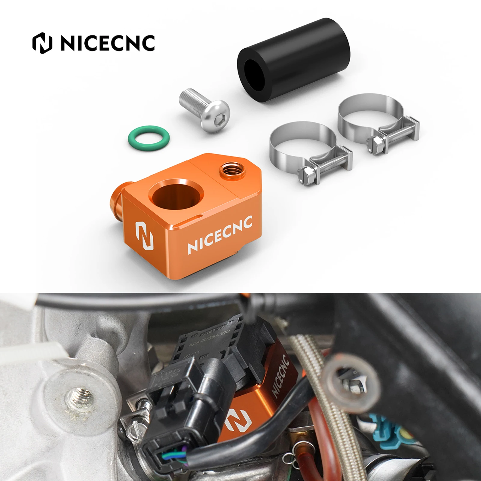 

NICECNC For KTM EXC 300 TBI EXC 250 XCW 300 2024-2026 SX 125 SX 250 XC 300 250 2023-2026 TBI Crankcase Pressure Sensor Bracket