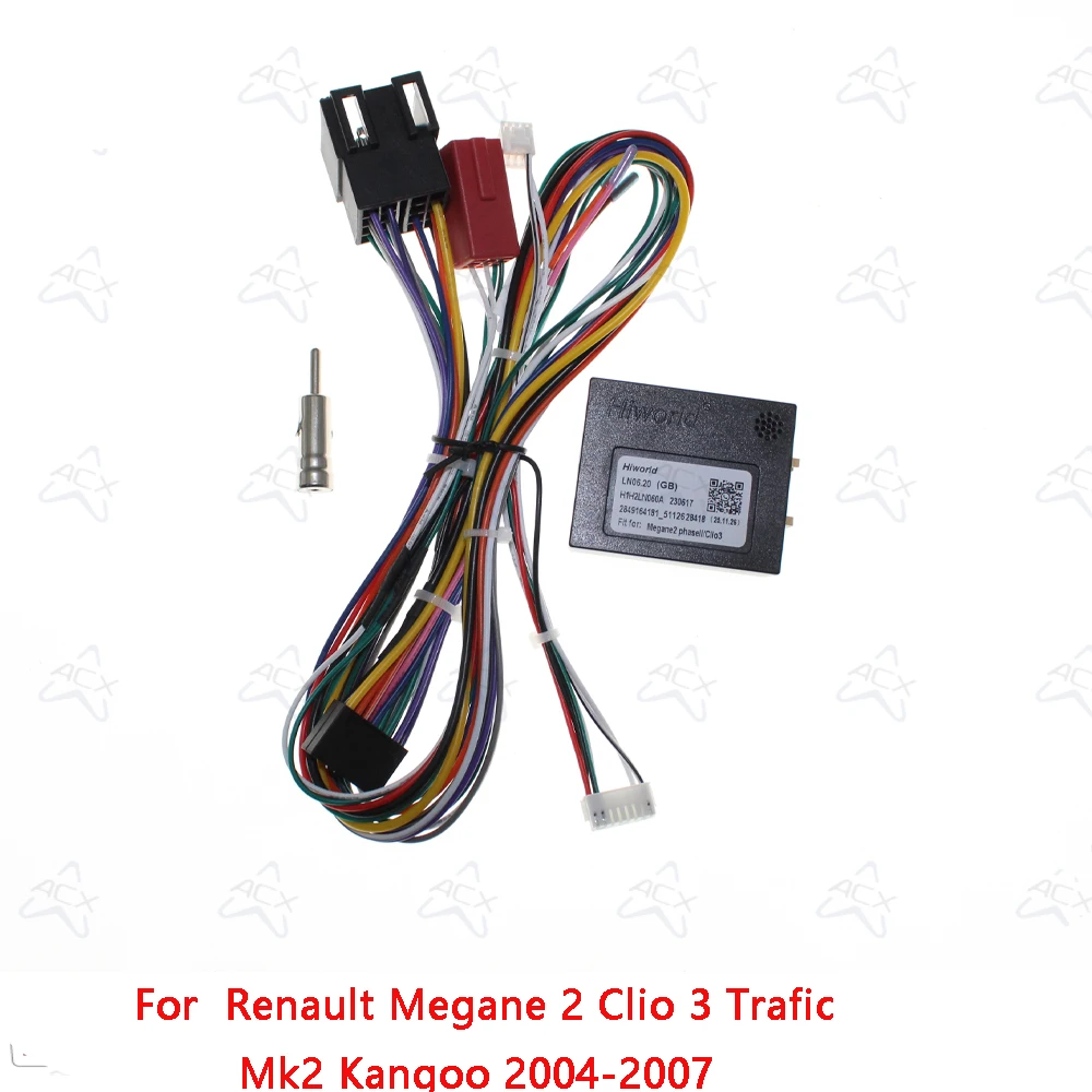 16 Pin ISO Radio Harness Adapter Car Android Wiring Cable For Renault Megane 2 Clio 3 Trafic Mk2 Kangoo Plug Canbus Decode