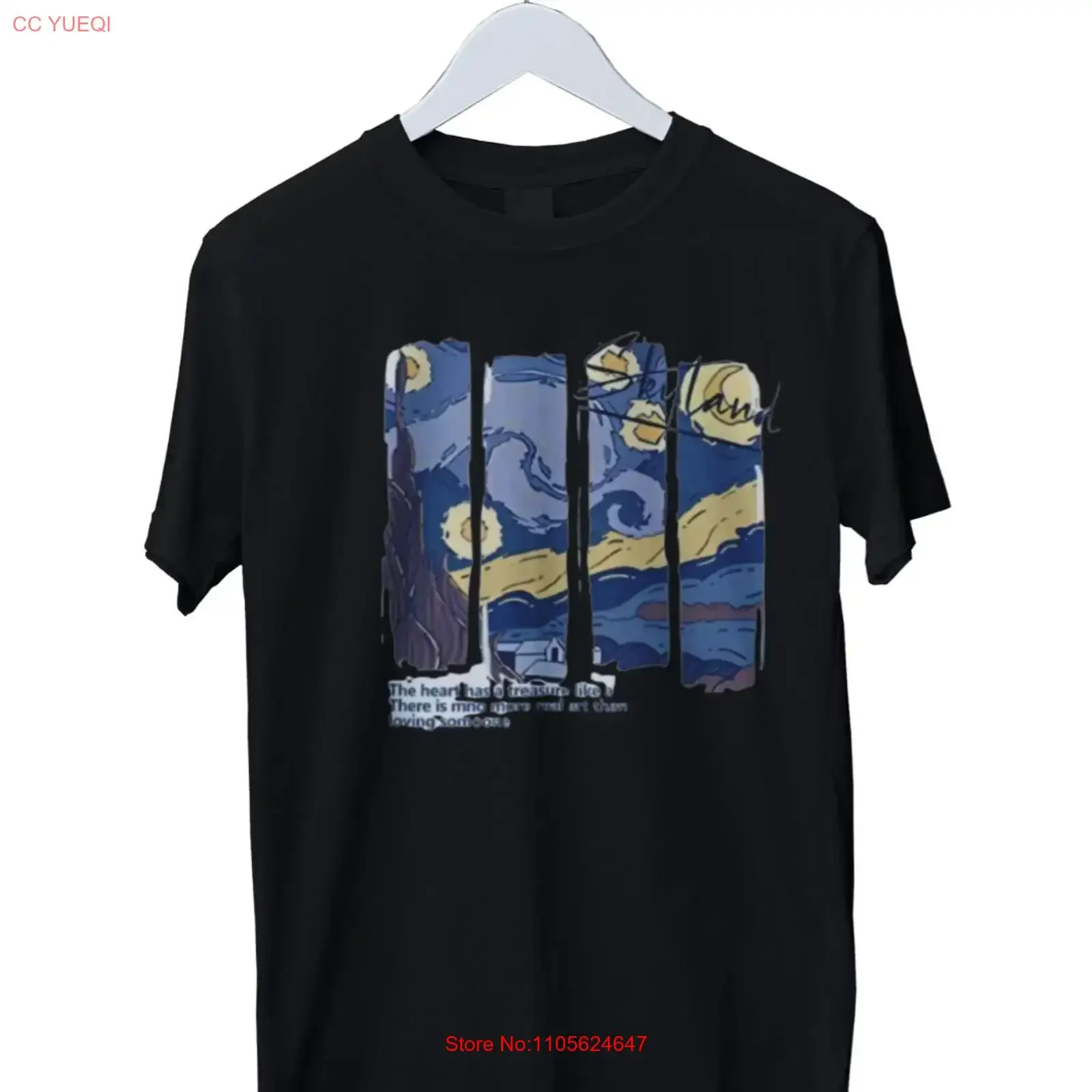 Summer Starlit Sky Print T Shirt S M L XL 2 3 4 long or short sleeves vintage Washed homme Stylish fashion Unisex Versatile
