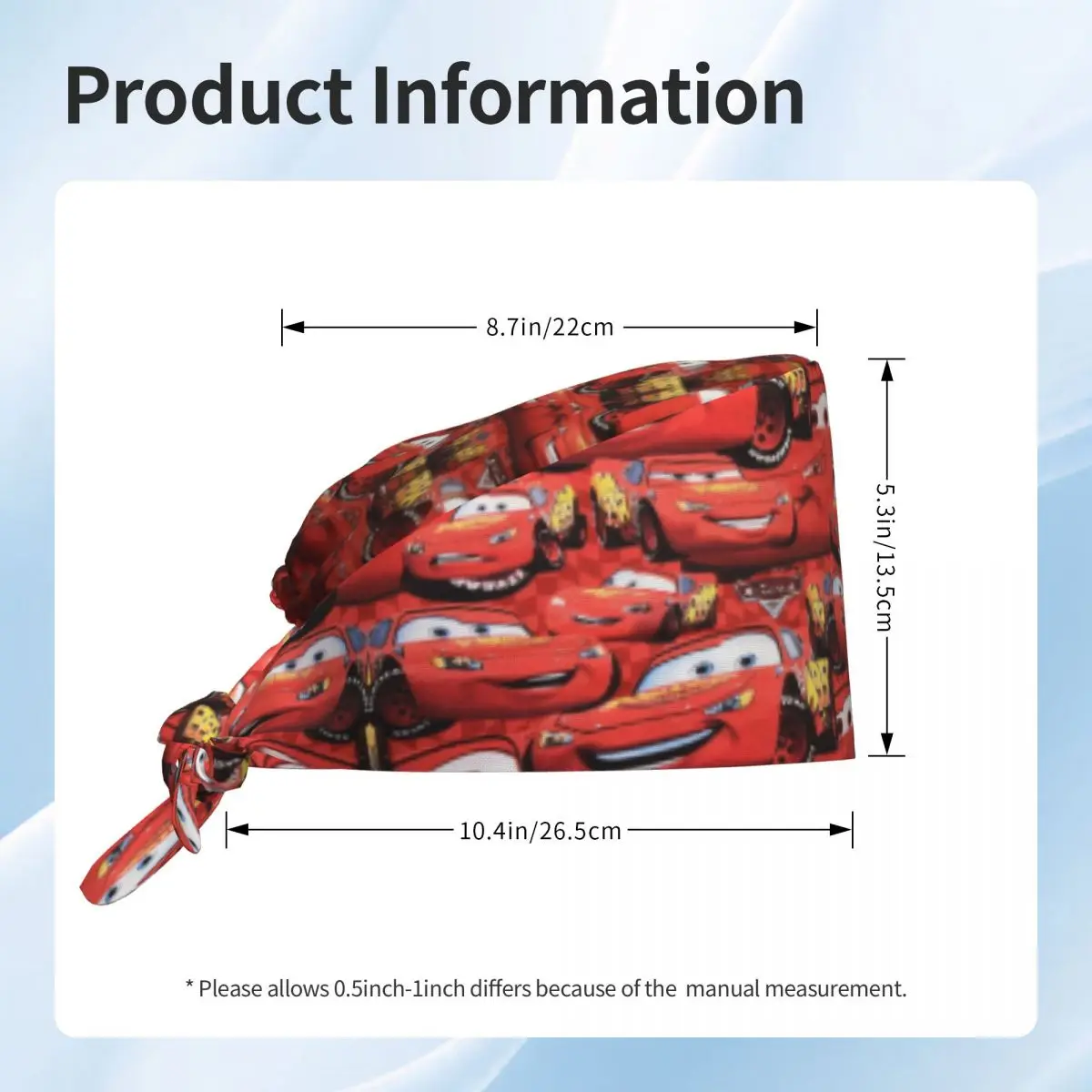 Custom Cartoon 95 Racing Cars Kingdom Animation Pattern Working Cap Surgical Hats  Operating Room Cap Nursing Cap Lab Works Hat