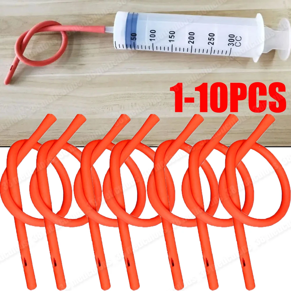 1-10PCS Portable Silicone Colon Enema Tube Vaginal Cleaning Anal Pipe Accessory Anal Enema Nozzle Silicone Nozzles Anus Plug