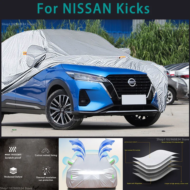 

For Nissan Kicks Full Car Covers Outdoor Sun uv protection Dust Snow Protective Anti Hail And Storm Auto Protective cover