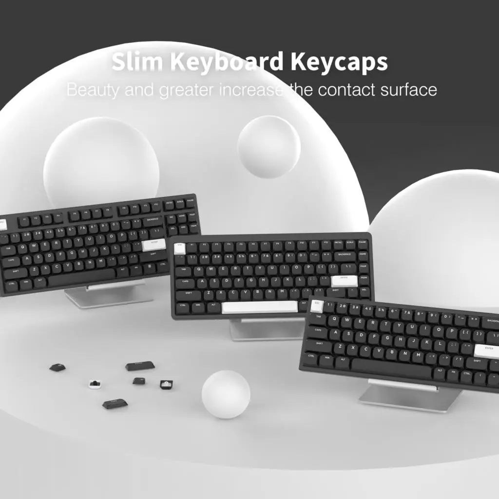 Imagem -06 - Teclas Pbt Personalizadas para Cherry mx Switches Perfil Baixo Teclas Double Shot Teclado Faça Você Mesmo Gaming 60 65 75 100 Gateron 129 Chaves