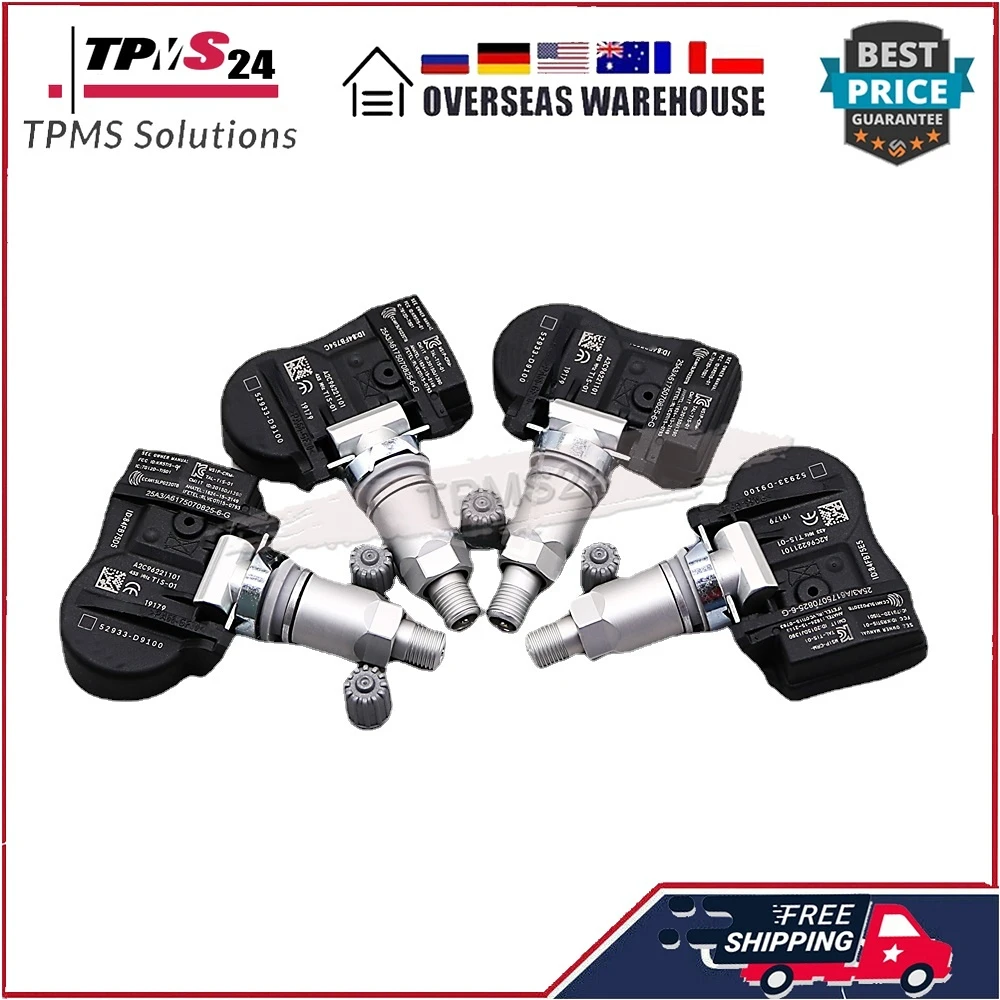 4X TPMS SENSOR For Kia Cadenza [YG] Picanto [JA] Sportage [QL] 433MHz TIRE PRESSURE MONITORING SYSTEM 52933-D4100 52933-D9100