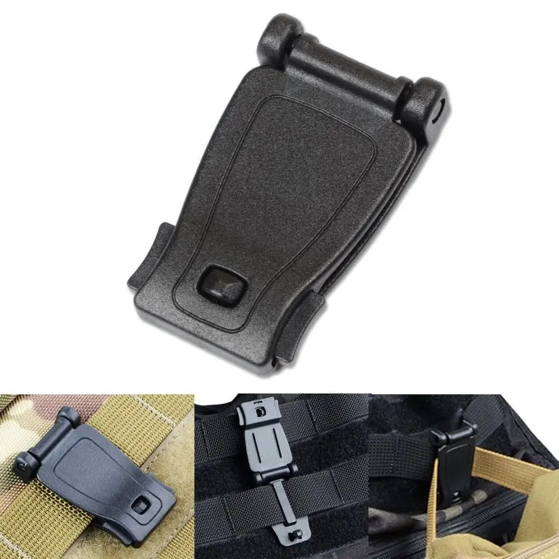 4Pcs Multipurpose MOLLE Clip Tactical Strap Webbing Attachment Connection Buckle Management Tool for Bag Backpack Outdoor Camp