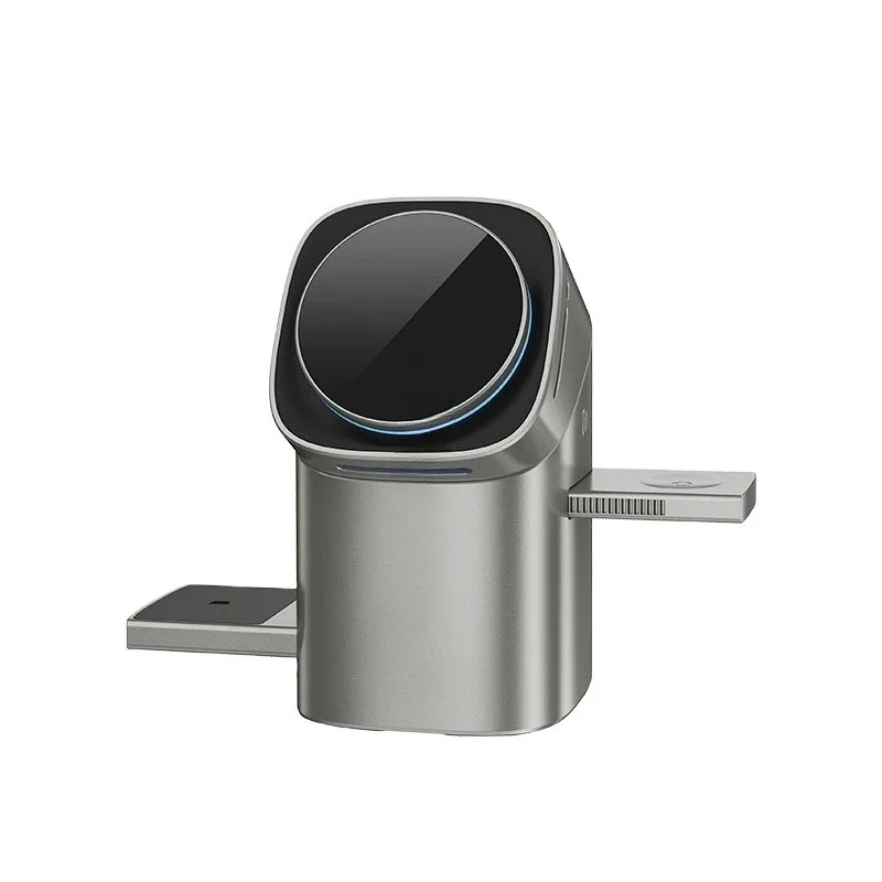 Automatic rotation Magnetic 3-in-1 Cube Wireless Charger Holder Mobile Phone Headset Smart Watch Wireless Mobile